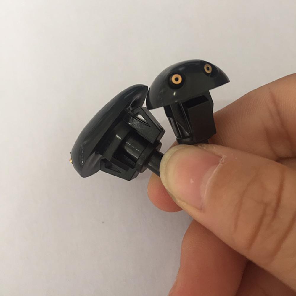 2Pcs Plastic Car Auto Window Windshield Washer Sprayer Nozzle Black Universal Replacement Sprinkler Nozzle Car Accessories
