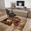 1pc Hoodie Bear Office Chair Mat - Anime Cartoon Design, Non-Slip Carpet for Home Decor, Seasonal Gift, Suitable for Office, Living Room, Bedroom, Gam