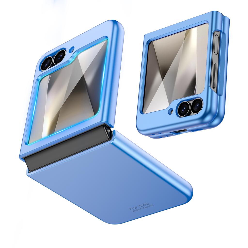 Slim Hard PC Case for Galaxy Z Flip 6 with Built-in Screen Protector,Shockproof Anti-Scratch Full Body Protection Cover,For Wireless Charging-Green