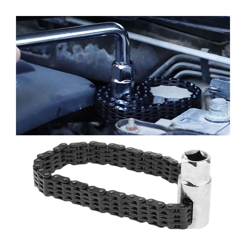 1Piece of 52 Section 14mm Double Chain Socket Type Oil Filter Wrench, Heavy-duty Oil Filter Wrench, Maintenance Tool 2025 Hot