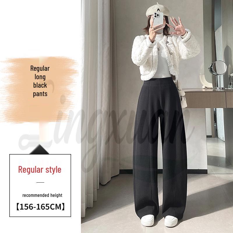 

Women s Cashmere Wide-Leg Winter Pants - Soft, High-Waist, Cozy Velvet Extra Large