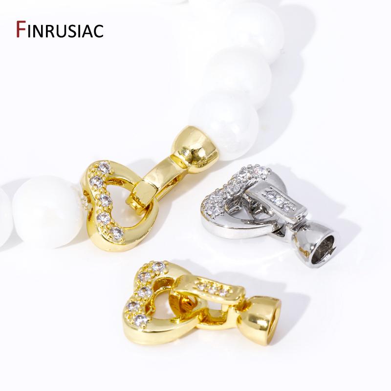 18K Gold Plated Brass Creative Closure Fasteners Lock Clasps Accessories For DIY Needlework Beads Pearls Jewelry Making Material