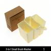 Modular Folding Plastic Brush Washing Bucket for Watercolors, Gouache, Acrylics, and Oils