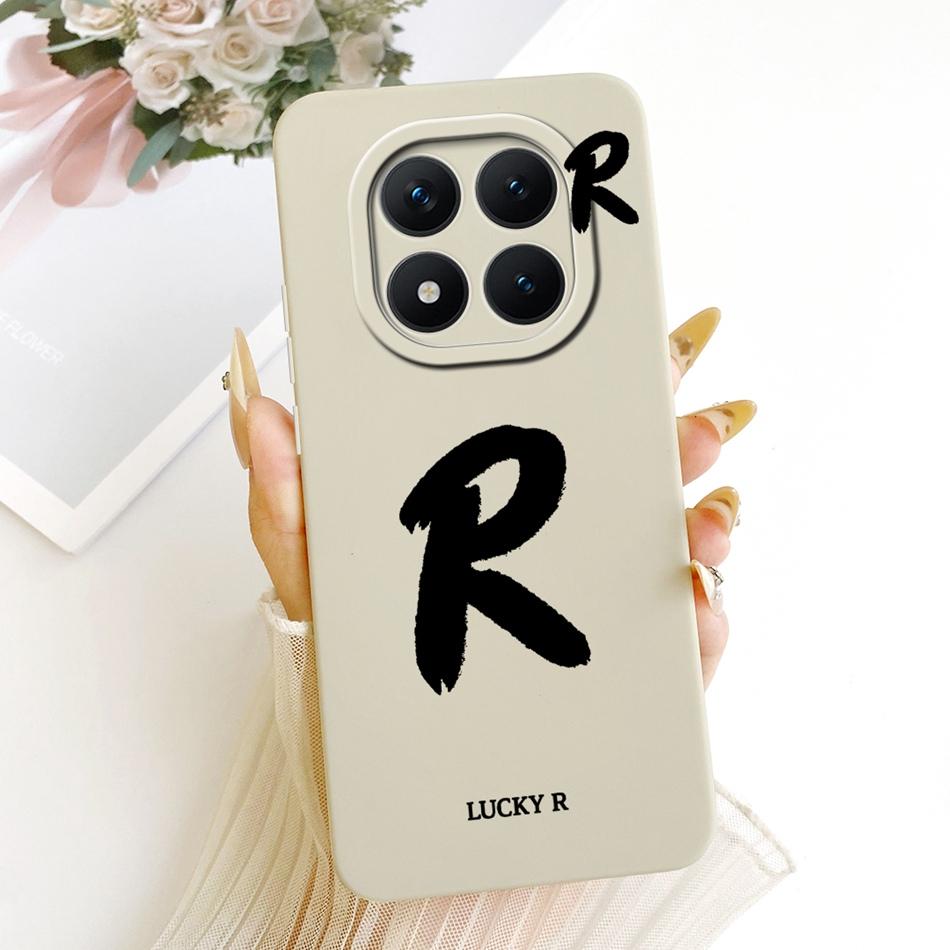For Xiaomi Redmi Note 15 Pro+ 15Pro 5G Lucky Initial Letter Phone Case For Redmi Note 15 Pro Plus 5G Soft Silicone Case Bumper