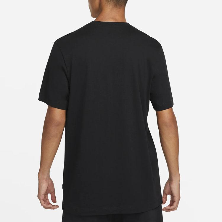 Nike Solid Color Letter Cartoon Anime Print Round Neck Pullover Short Sleeve T-Shirt Men T-Shirts Black DZ2848-010