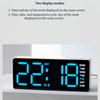 LED Digital Alarm Clock Atmosphere Light Date Teperature Week Display DST Snooze Table Clock 12/24H Brightness Adjustment