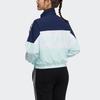 Adidas Neo Aug Trainingsjacke Seitenstreifen Colorblock Vintage Sport Locker Stehkragen Jacke Damenjacke Blau H16264