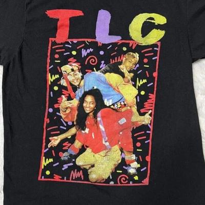 SALE TLC Group Photo Graphic Short Sleeve T-shirt, Cotton Unisex Shirt Unisex T-Shirt
