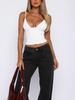 Crop Tops Solid Halter Tank Top Women Summer Camis Backless Camisole Fashion Tube Top Female Sleeveless