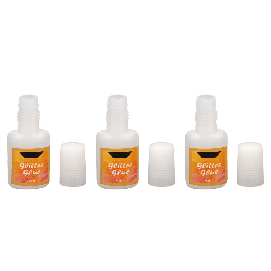 3pcs Body Glitter Gel Set Temporary Adhesive DIY Face Glitter Tattoo Skin Glue for Cosplay Party