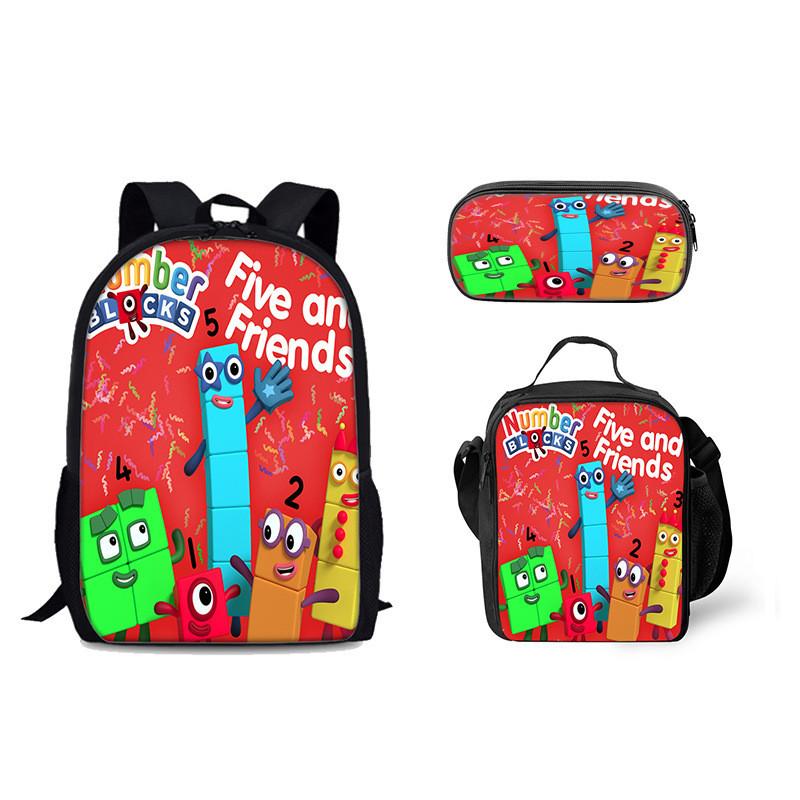 Numberblocks Digital Building Backpack For Kids School Supplies And Storage