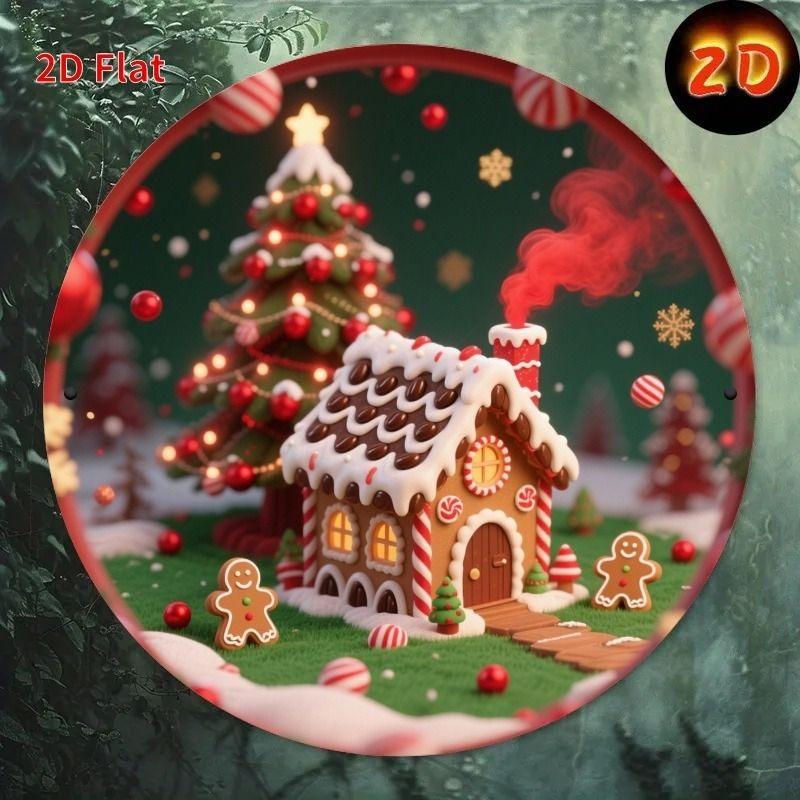 2D Flat Hanging Decorative Metal Sign Hand Painted Art