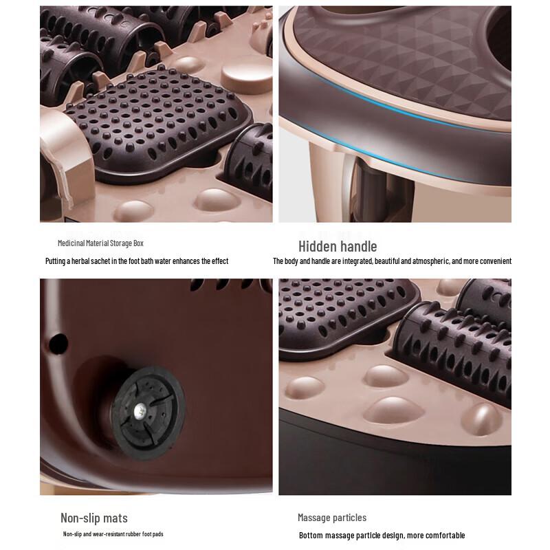 Jiashengda Massageador de Banho de Pés Elétrico Aquecido com Visor