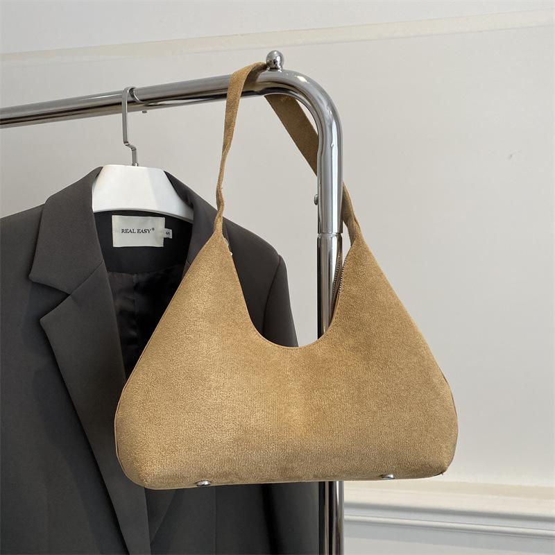 Handtasche mit großer Kapazität für unter dem Arm 2025 neuwertige Damen Retro Wildleder vielseitig Herbst und Winter tragbare Schultertasche Damen