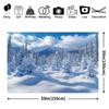Extra-large winter Christmas scene backdrop - Polyester fiber wall decoration of snowflakes in the sky backgroundZL