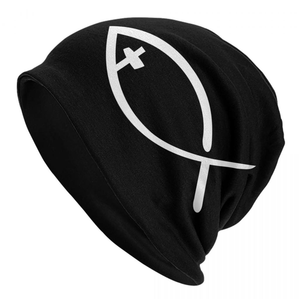 Custom Lion Of Judah Jesus Cross Beanie Cap Winter Bonnet Femme Knitted Hats Outdoor Ski Christian Faith Skullies Beanies Hats