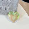 Magnetic Paste Three-Dimensional Laser Heart-Shaped Creative Desktop Drama Mobile Phone Airbag Bracket Transparent Telescopic Ring
