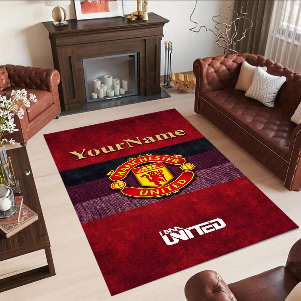 Manchester Personalized Text Carpet Perfect for Foyer Hallway Game Room Living Rooms Antislip Carpet Anime Office Decor