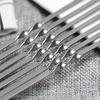 ZISIZ 304 Stainless Steel Flat BBQ Skewers