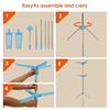 1/2 Layer Clothes Drying Rack with Rotating Clothes Rail Stainless Laundry Drying Rack Foldable Space Saving Laundry Air Dryer