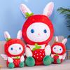 Fluffy Cute And Strawberry Rabbit Plush Toy Ideal Decorative Pillow Home For