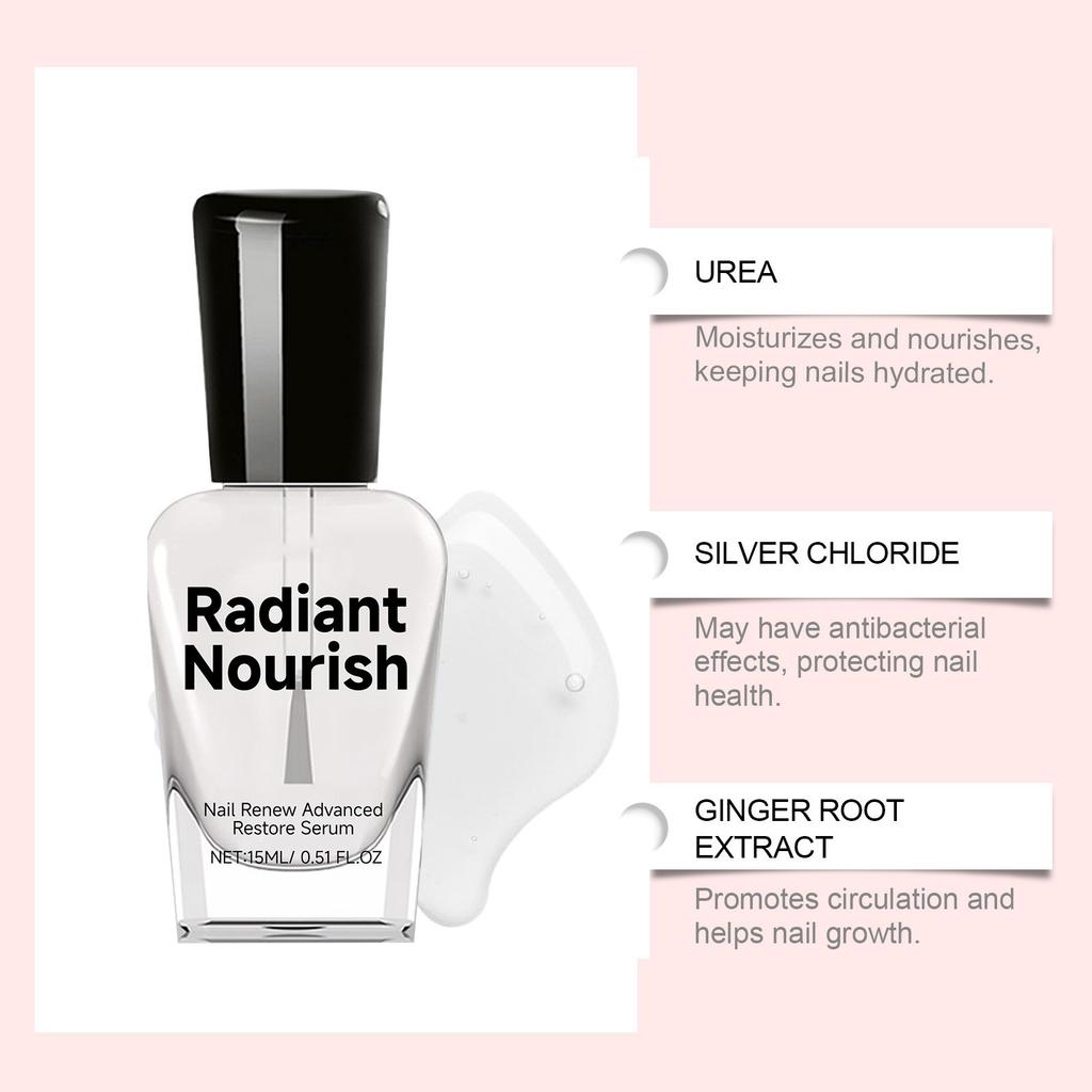 Nail Nourishing Care Daily Mild Cleaning, Moisturizing And Nourishing Nail Surface Care 15ML