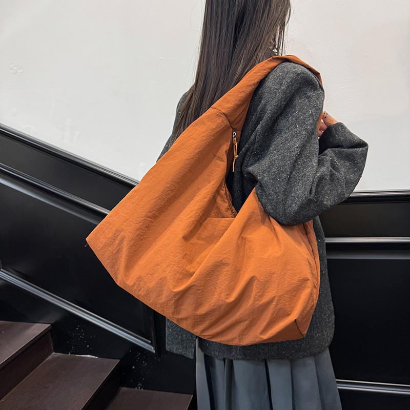 Street Style Womens Nylon Shoulder Bag With Durable Stitching And Mobile Pocket