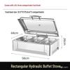 Stainless Steel Electric Buffet Stove with Flip-Top Bain-Marie for Hotels