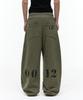 Opeoseu0012 Op. 08 Cross Curved Sweat Pants Khaki