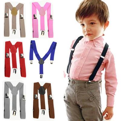 Lovely Kids Boys Girls Y-Back Suspender Child Elastic Adjustable Clip-On Braces