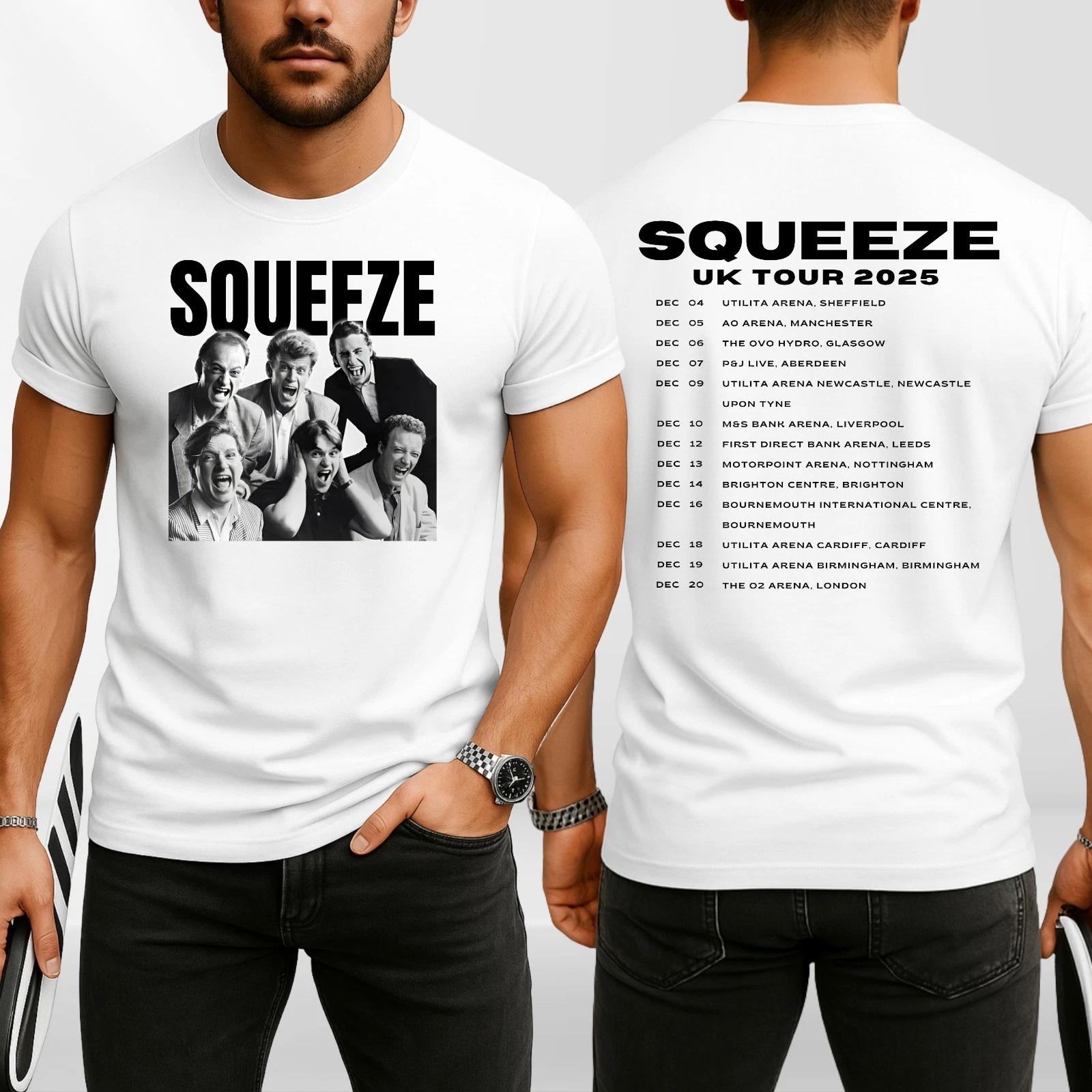 Squeezers UK Tour 2025 T Shirt | Retro Band Tour Tee | Music Fans Gift 3Y–4XL XS