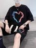 Men's 2026 Korean Style Summer Sportswear: Short Sleeve T-shirt & Basketball Jersey Casual Shorts Set