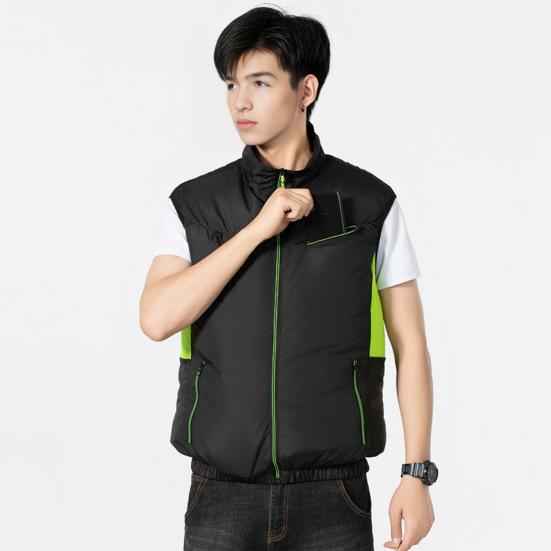 Fan Vest with Adjustable Wind Speed Powerful Dual Fan Cooling Ergonomic Design Summer Heat Relief Cooling Waistcoat