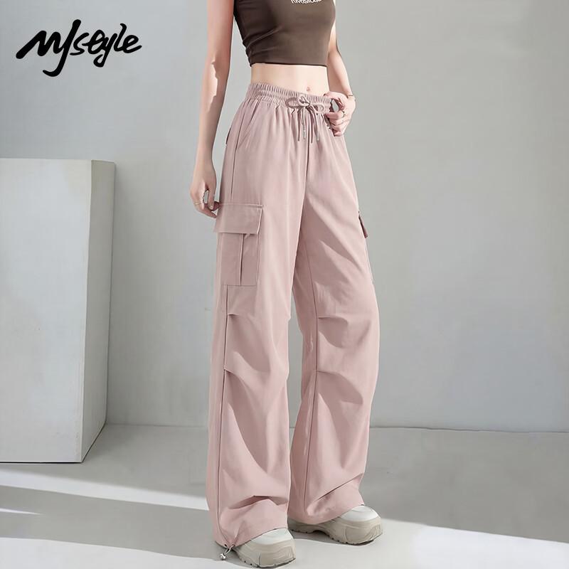 MJ STYLE Women s High-Waist Straight Leg Cargo Pants XL