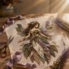 Stoffbastelbedarf Blumenfee Patchwork DIY-Set, Mehrlagiges Nähen Skurriler Heimdekorations-Blumen-Bausatz für Erwachsene, Wanddekoration