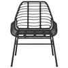 7 Piece Black Poly Rattan Outdoor Dining Set