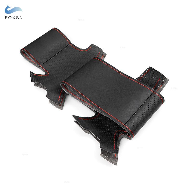 Hand-stitch Perforated Microfiber Leather Car-styling Steering Wheel Covers For Skoda Octavia 1999 2000 2001 2002 2003 2004 2005
