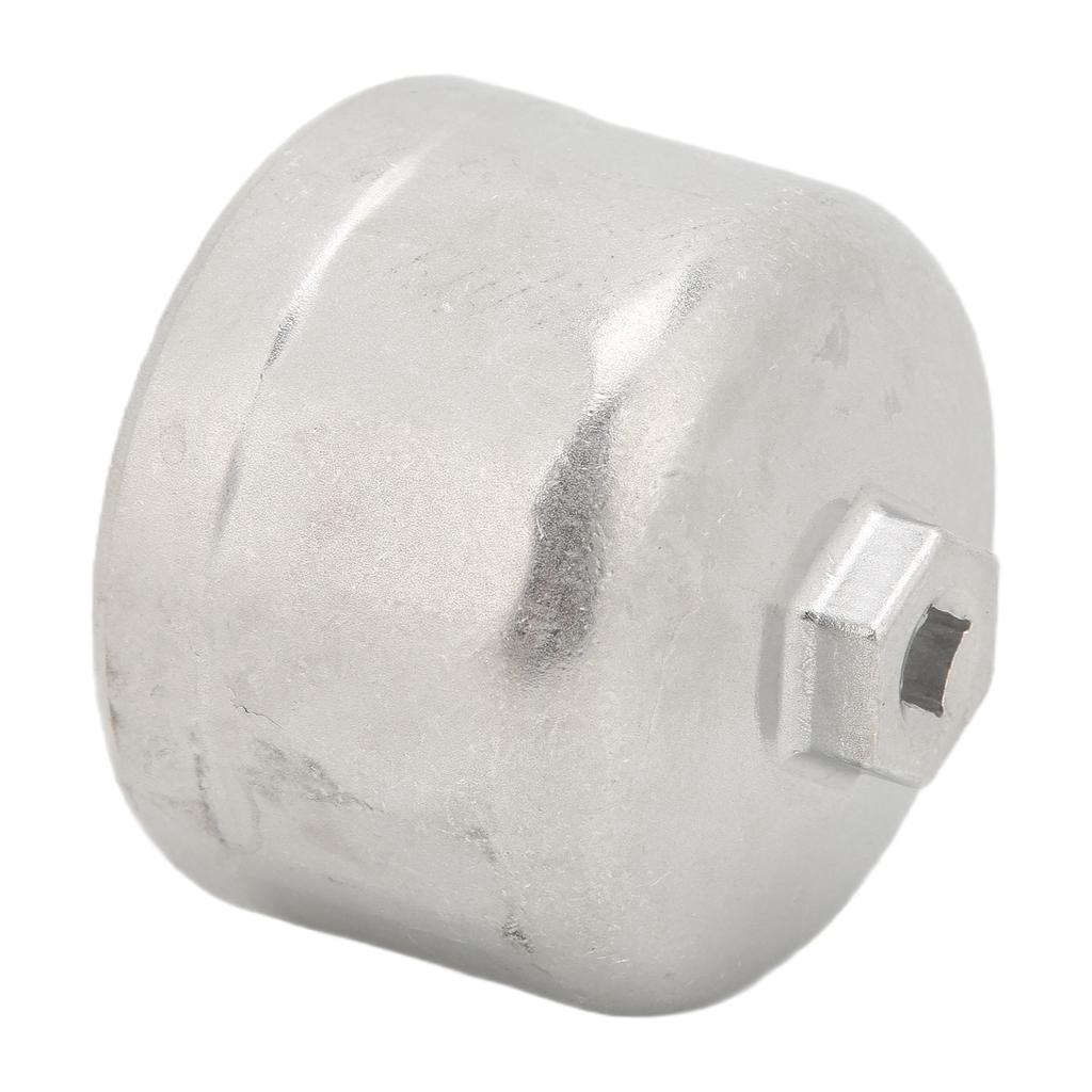 86mm 3.39in Oil Filter Wrench Socket Cap Sliver Heavy Duty Stainless Steel Removal Tool