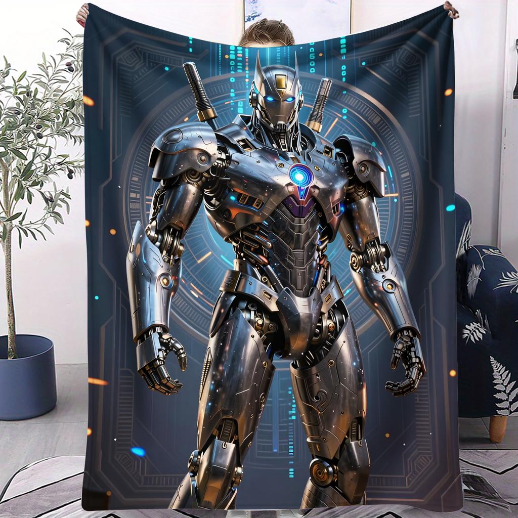 Marvel Iron Man  Captain America Inspired Soft Plush Blanket Breathable SkinFriendly Bed Sofa Camping Movie Night Decor Gift