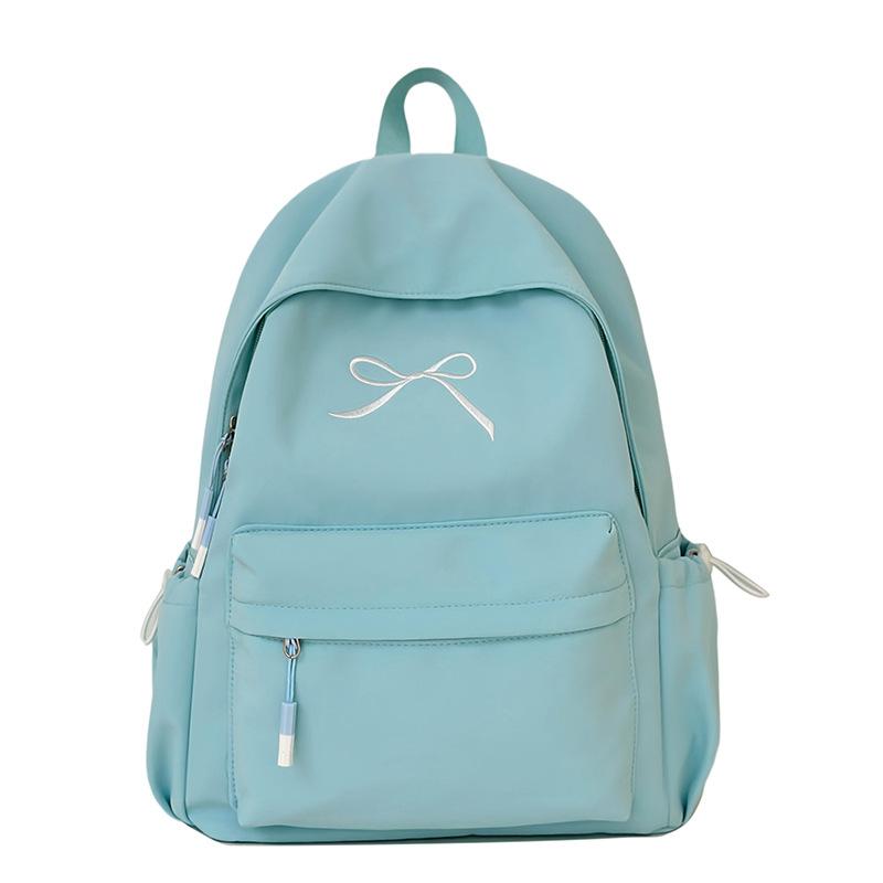 Schoolbag College Student Backpack Junior High School Student Computer Bag Korean Version Simple Girl Bow School Bag Large Capacity Backpack Female