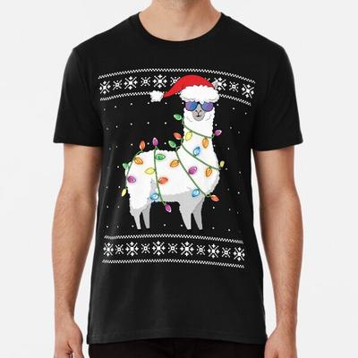 Alpaca Xmas Tree Outfit Funny Ugly ChristmasT-Shirt S-5XL Best T-Shirt