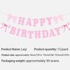 Girl Pink Bow Happy Birthday Banner Garland Bow Hanging Swirl Decorations Bow Birthday Party Party Decortions