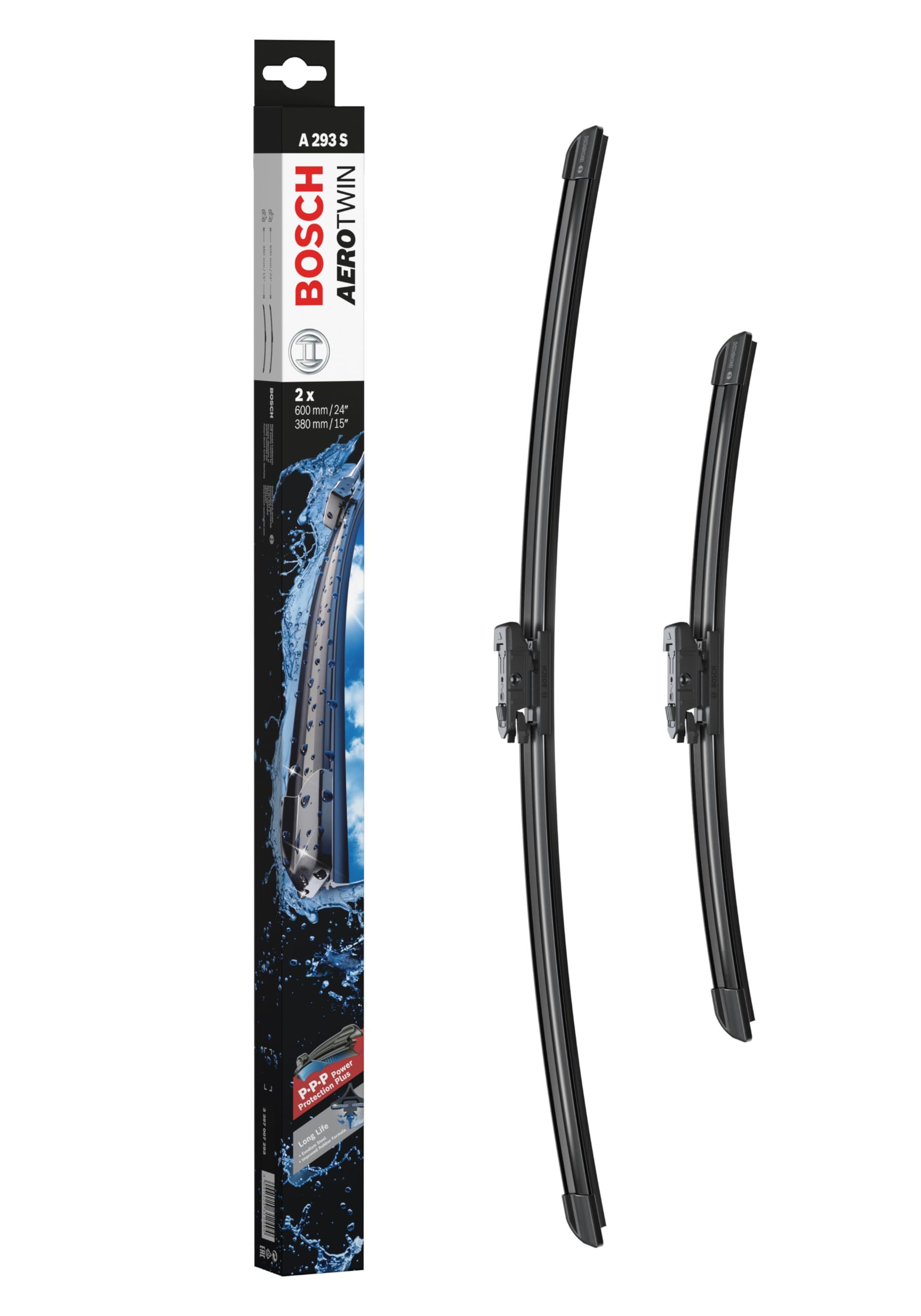 

BOSCH Imported Car Flat Wiper Blade Aero Twin Car Models Only A293S 600/380mm