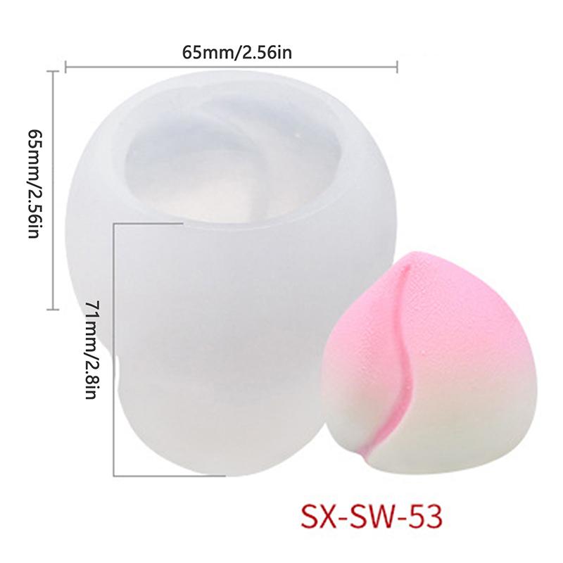 3D Peach Mousse Cake Silicone Mold Homemade Ice Cream Custard Pudding Baking Mold Cube Tray Wedding Festival Parties