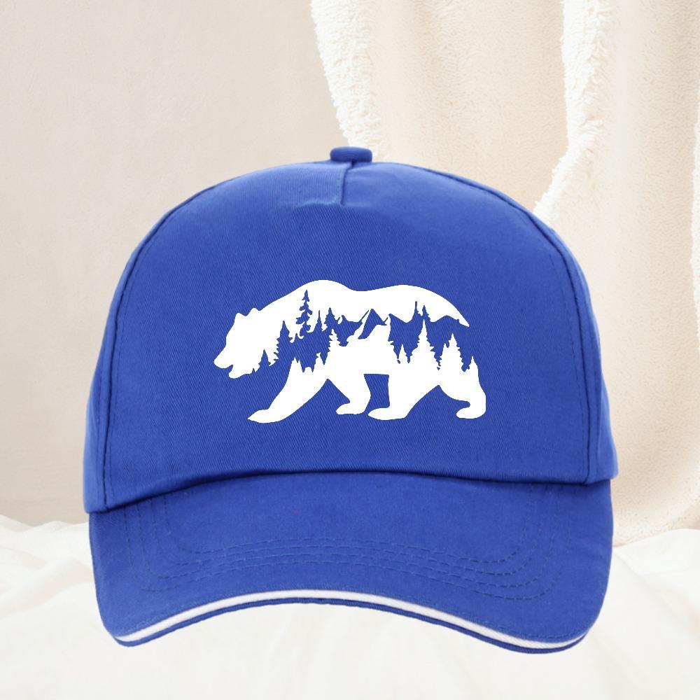 Creative Bear woods Outdoor Sport Trucker Hat Summer Hot Sale Unisex Fitted Print Baseball Caps Casual Sunhat