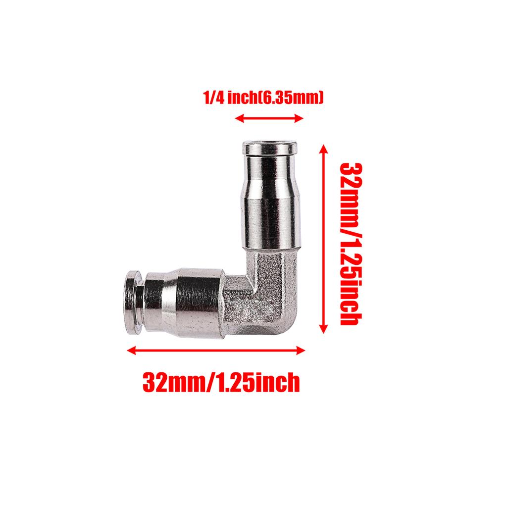 4 Pcs 1/4” Pipe Slip Lock Connector Pneumatic Pipe Connector OD 6.35mm Tube Misting Irrigation Nozzle Fitting Tube Fittings New