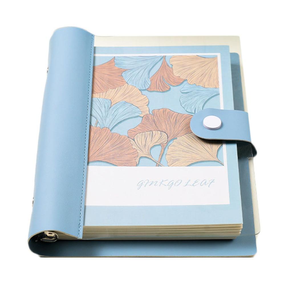 Artificial Leather Loose-leaf Book Transparent Cover Notepad Soft Notebook  Student