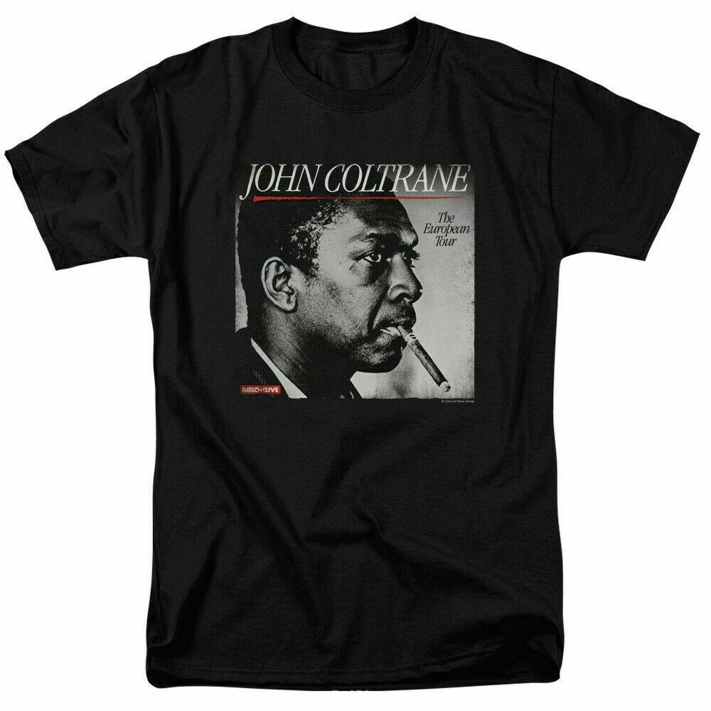 John Coltrane Smoke Breaks T Shirt Licensed Jazz Bebop Saxophone Black M