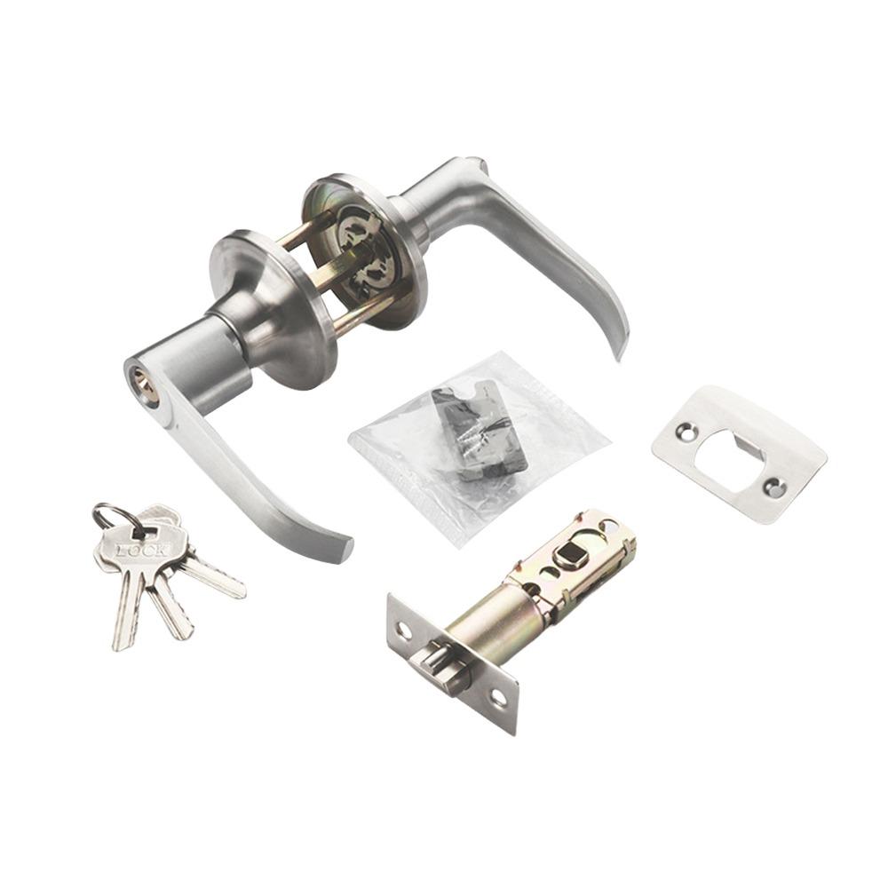 L Handle Lever Door Handle Lock Zinc Alloy Doors Entrance Keyed Locks Household