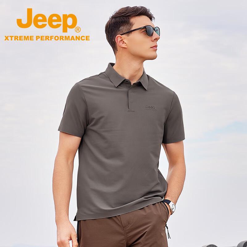 JEEP Men s Moisture-Wicking Short Sleeve POLO Shirt S
